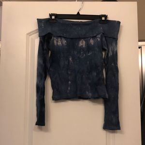 Over the Shoulder Tie-Dye Long Sleeve Top